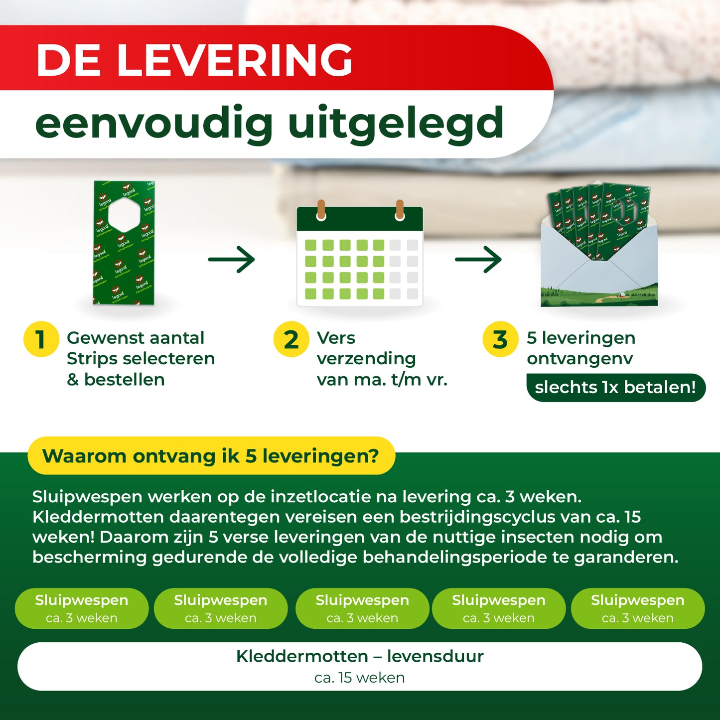 Sluipwespen tegen kledingmotten