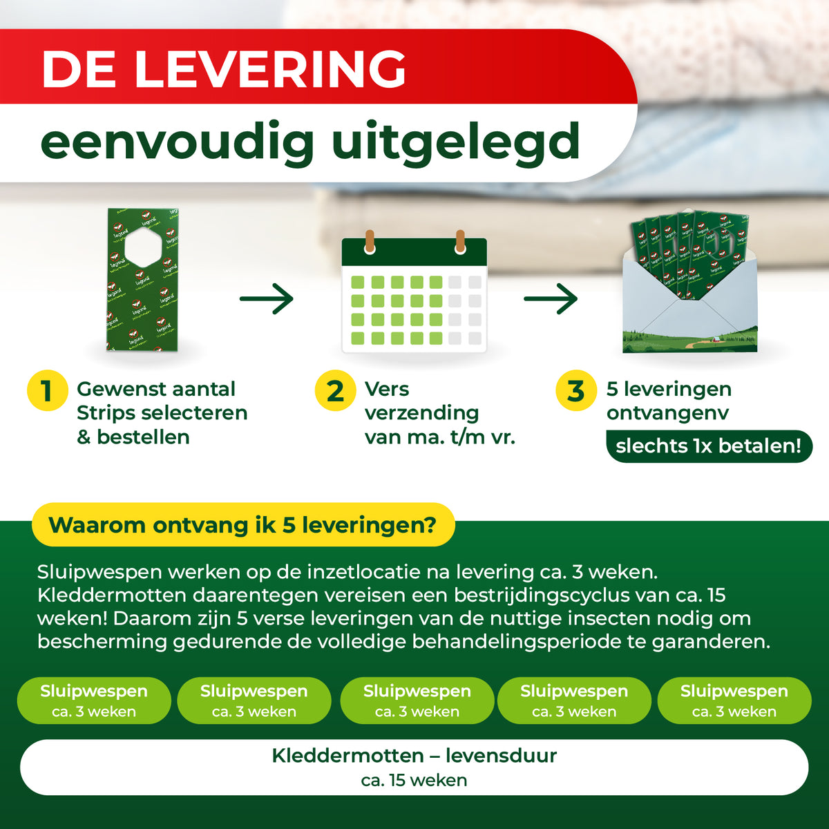 Sluipwespen tegen kledingmotten