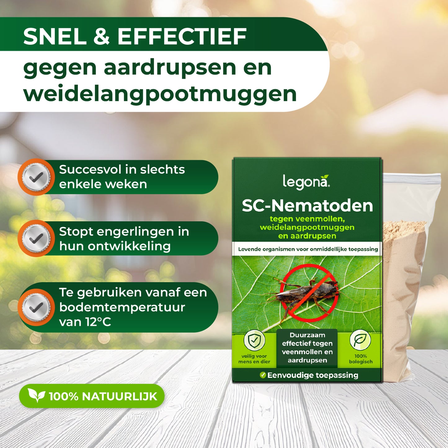 Aaltjes tegen veenmollen en langpootmuggen