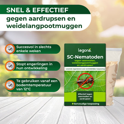 Aaltjes tegen veenmollen en langpootmuggen