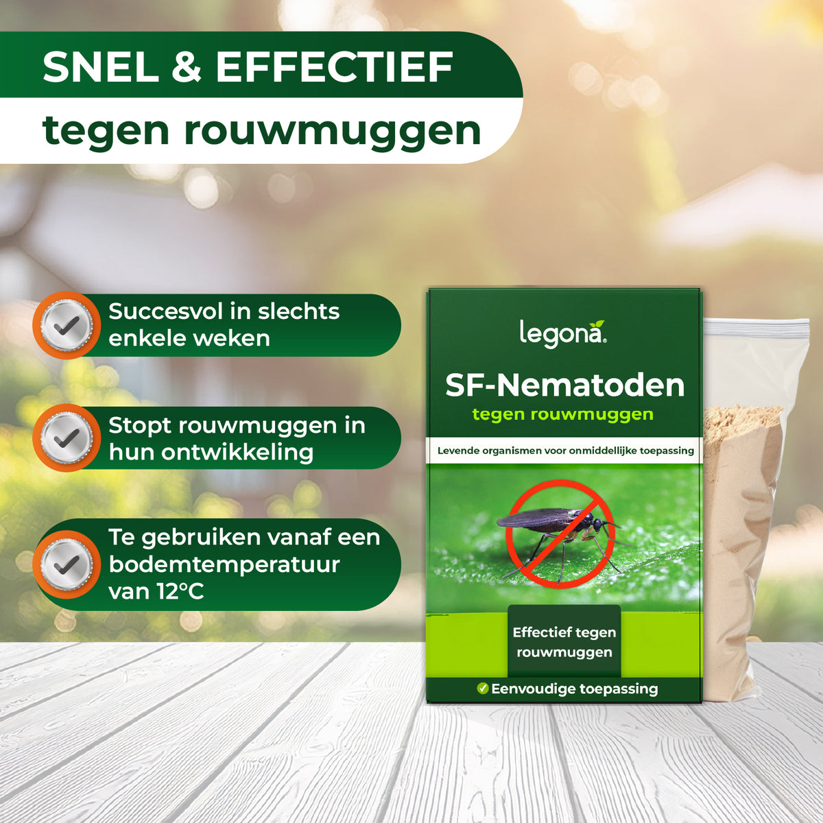 Aaltjes tegen varenrouwmuggen / rouwvliegjes